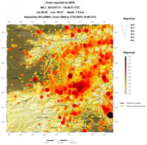 regional magnitude historical seismicity