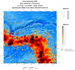 regional magnitude historical seismicity