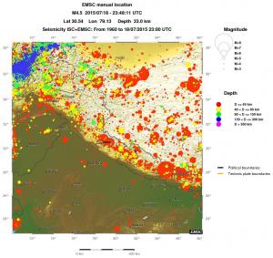 wide historical seismicity