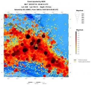 regional magnitude historical seismicity