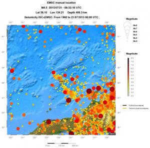 regional magnitude historical seismicity