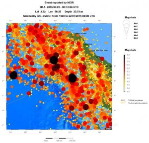 regional magnitude historical seismicity