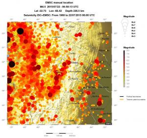 regional magnitude historical seismicity