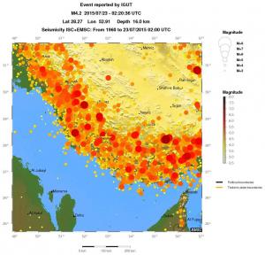 regional magnitude historical seismicity
