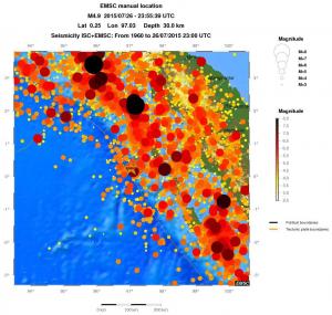 regional magnitude historical seismicity