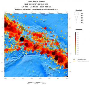 regional magnitude historical seismicity