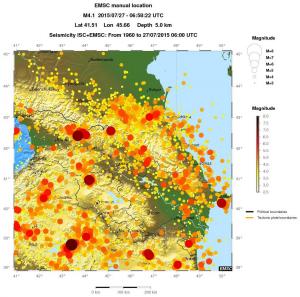 regional magnitude historical seismicity