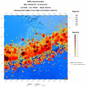 regional magnitude historical seismicity