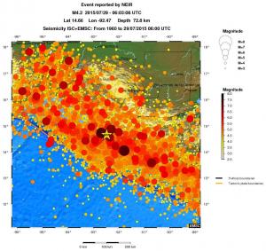regional magnitude historical seismicity