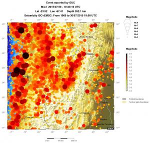 regional magnitude historical seismicity
