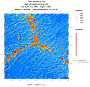 regional magnitude historical seismicity