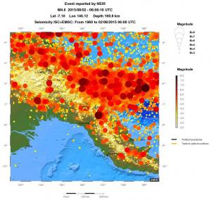 regional magnitude historical seismicity