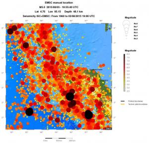 regional magnitude historical seismicity