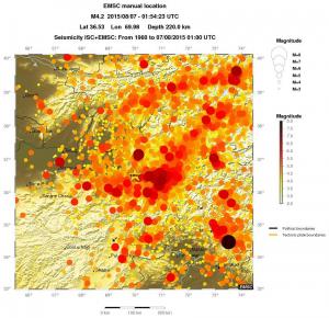 regional magnitude historical seismicity