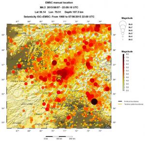 regional magnitude historical seismicity