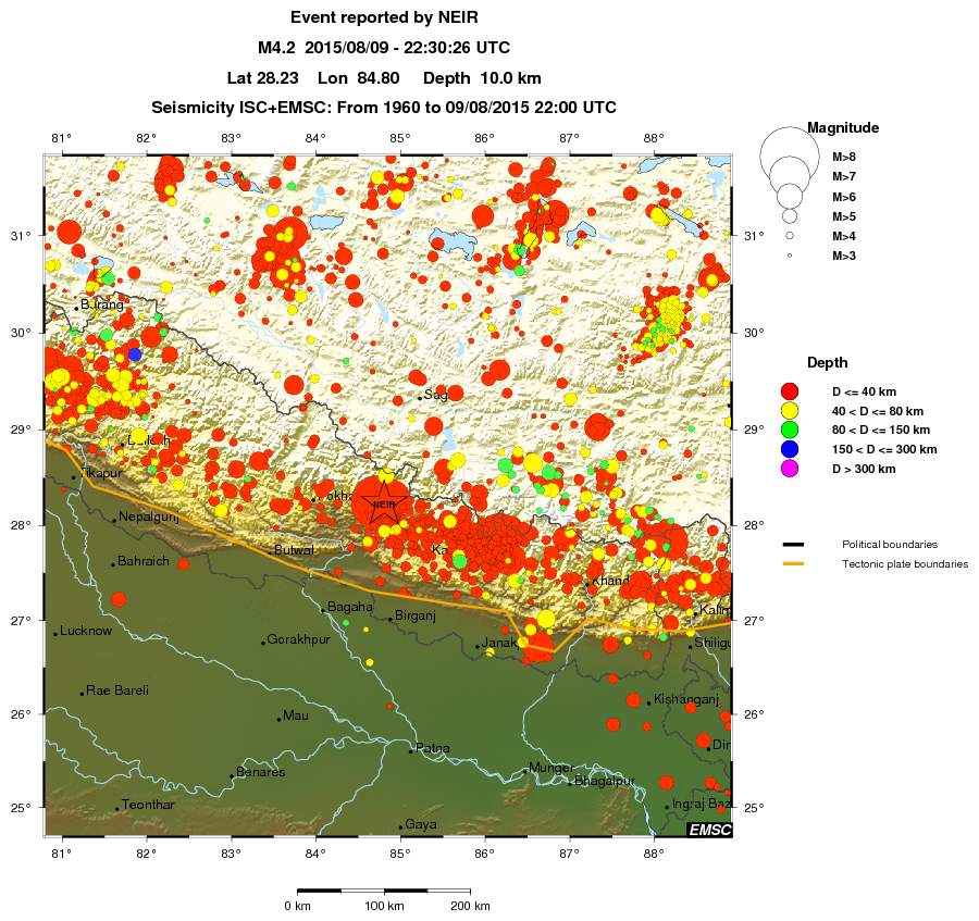 regional historical seismicity