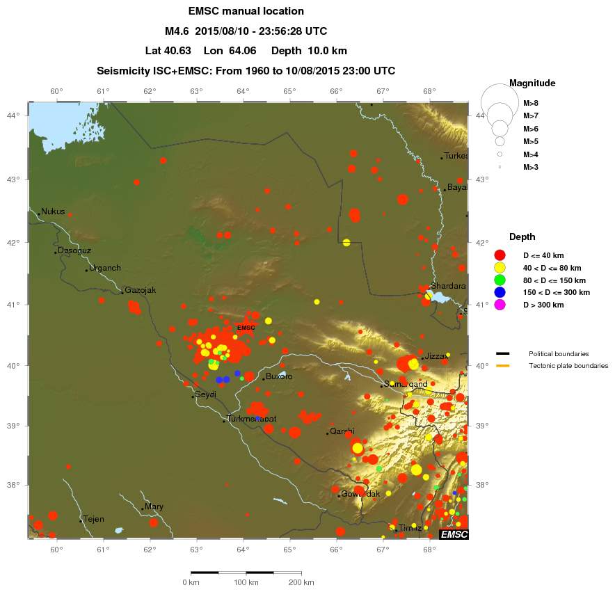 regional historical seismicity