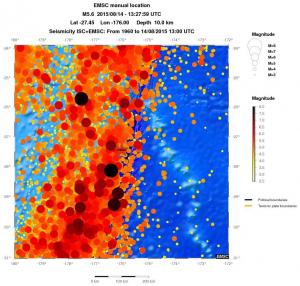 regional magnitude historical seismicity