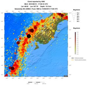 regional magnitude historical seismicity
