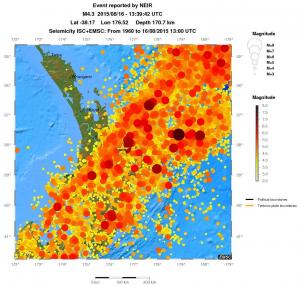 regional magnitude historical seismicity