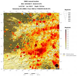 regional magnitude historical seismicity