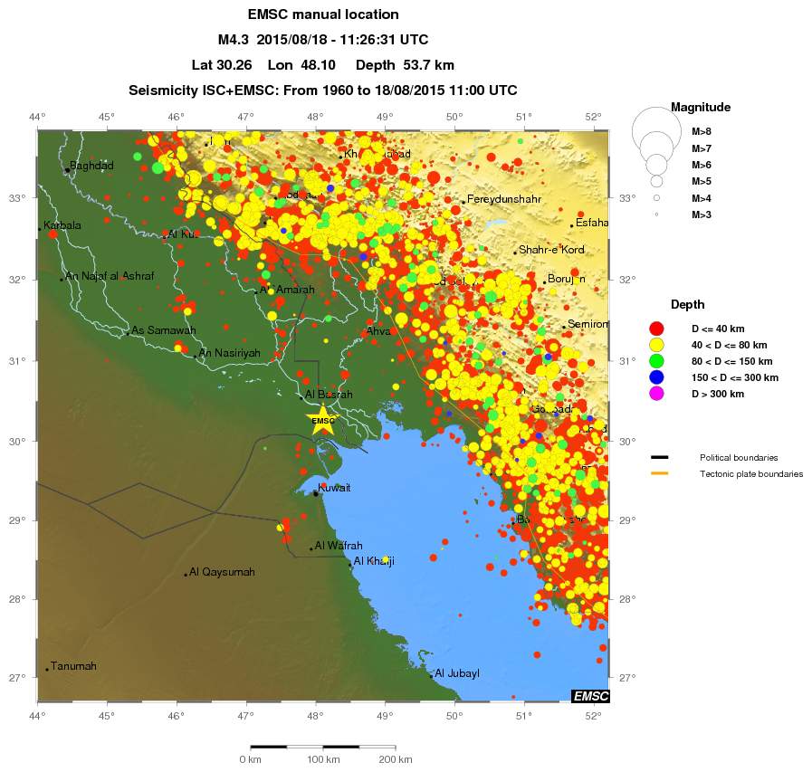 regional historical seismicity