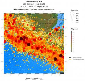 regional magnitude historical seismicity