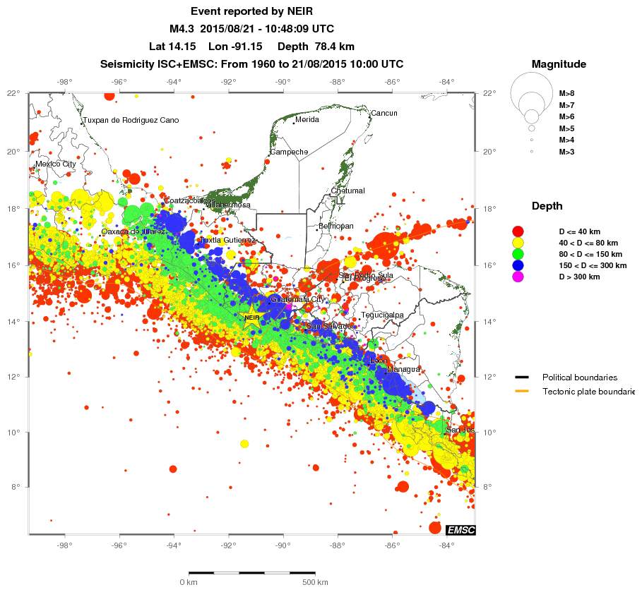 wide historical seismicity