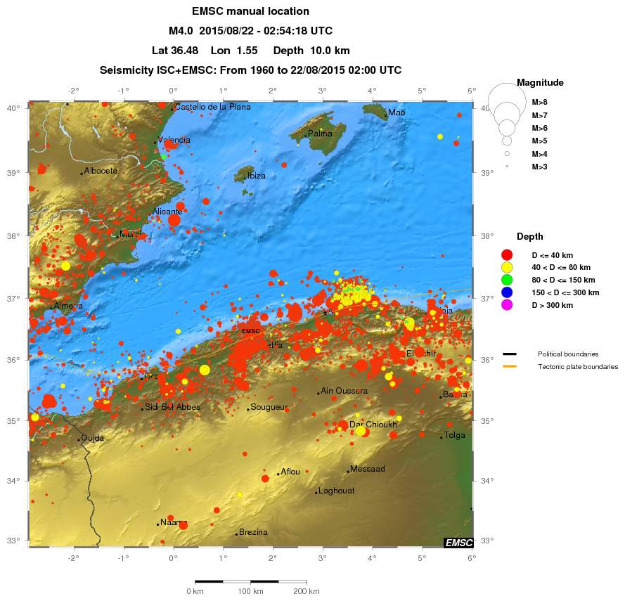 regional historical seismicity