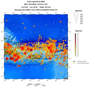 regional magnitude historical seismicity