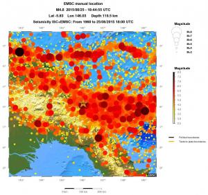 regional magnitude historical seismicity