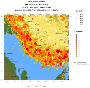 regional magnitude historical seismicity
