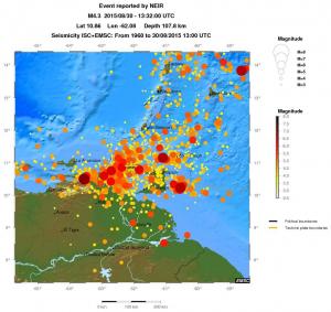 regional magnitude historical seismicity