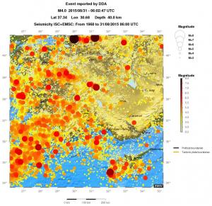 regional magnitude historical seismicity