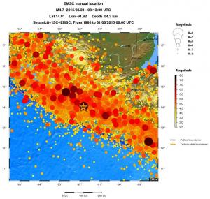 regional magnitude historical seismicity