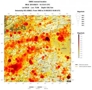 regional magnitude historical seismicity