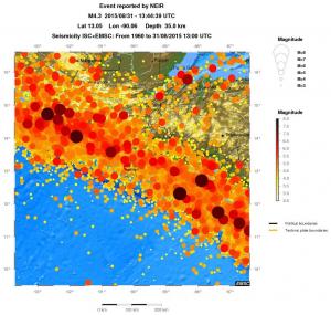 regional magnitude historical seismicity