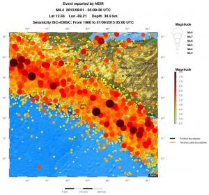 regional magnitude historical seismicity