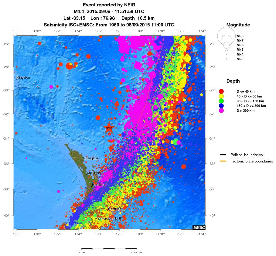 wide historical seismicity