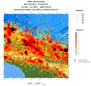 regional magnitude historical seismicity