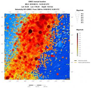 regional magnitude historical seismicity