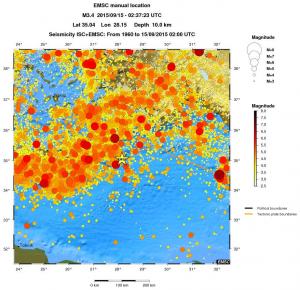 regional magnitude historical seismicity