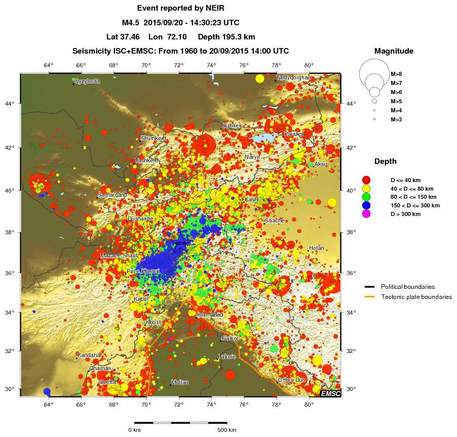 wide historical seismicity