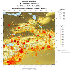 regional magnitude historical seismicity