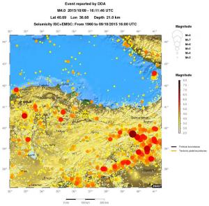 regional magnitude historical seismicity