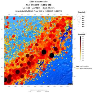 regional magnitude historical seismicity
