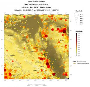regional magnitude historical seismicity