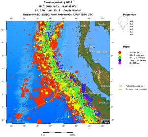 wide historical seismicity