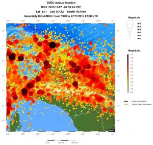 regional magnitude historical seismicity