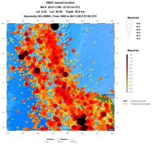 regional magnitude historical seismicity